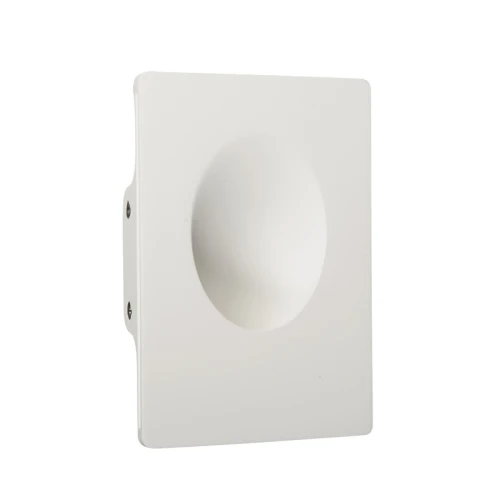 NEST biały kinkiet gipsowy podtynkowy LED 1W 3000K 12×18cm do malowania