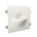 DON biały 40×40cm kwadratowy kinkiet gipsowy podtynkowy G9 do malowania