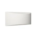 SOFE biały kinkiet gipsowy E14 30×14cm o łagodnie wygiętym froncie