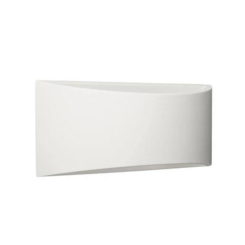 SOFE biały kinkiet gipsowy E14 30×14cm o łagodnie wygiętym froncie