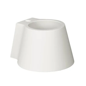 NELE biały 18,5×16cm stożkowy kinkiet gipsowy G9 do malowania