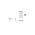 HOL kinkiet gipsowy E14 wymiary Ø11,5×24cm