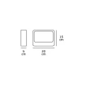 Wymiary kinkietu gipsowego VIGGO 20 × 15 × 5 cm