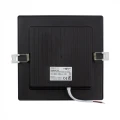 Oprawa sufitowa podtynkowa LED czarny 12W 4000K 1200lm