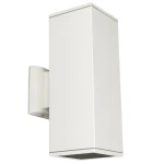 LET biały prostokątny kinkiet 2×E27 30 cm IP54