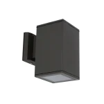 LET czarny prostokątny kinkiet E27 19 cm IP54