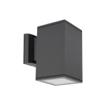 LET antracytowy prostokątny kinkiet E27 19 cm IP54