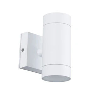 LET biały cylindryczny kinkiet 2×GU10 14,5 cm IP54