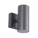 LET antracytowy cylindryczny kinkiet 2×GU10 14,5 cm IP54