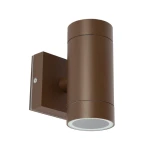 LET rdzawobrązowy cylindryczny kinkiet 2×GU10 14,5 cm IP54