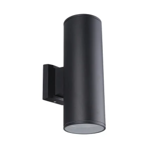 LET czarny cylindryczny kinkiet 2×E27 30 cm IP54