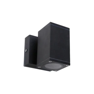 LET czarny prostokątny kinkiet GU10 11,2 cm IP54