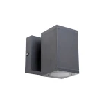 LET antracytowy prostokątny kinkiet GU10 11,2 cm IP54