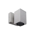 LET szary prostokątny kinkiet GU10 11,2 cm IP54