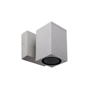 LET szary prostokątny kinkiet GU10 11,2 cm IP54