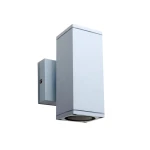 LET biały prostokątny kinkiet 2×GU10 16 cm IP54