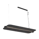 MUTE 3 czarno-szara lampa wisząca akustyczna LED 132,2 cm 4000K DALI