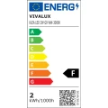 Etykieta energetyczna KLEA G9 2 W 3000 K – klasa F
