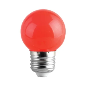 COLORS LED – żarówka E27 G45 1W czerwona ( od ręki 100szt. Wysyłka 24h )