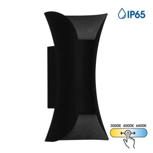 BOSTON czarny kinkiet zewnętrzny LED 10W CCT 690lm IP65 góra–dół