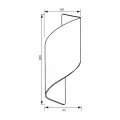 APOLLO biały kinkiet LED 10W 4000K IP54 — rysunek wymiarowy 100 × 95 × 280 mm