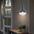 RIVIERA ciemnoszara lampa wisząca zewnętrzna E27 IP44 – aranżacja tarasu