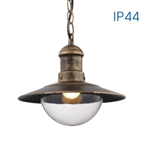 RIVIERA lampa wisząca zewnętrzna antyczny mosiądz E27 IP44