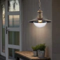 RIVIERA lampa wisząca zewnętrzna antyczny mosiądz E27 IP44 – aranżacja tarasu
