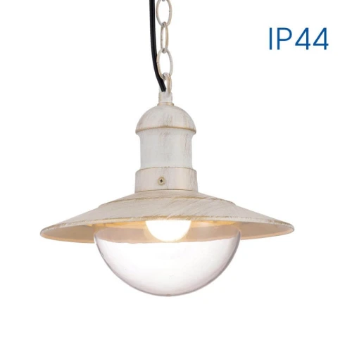 RIVIERA biało-złota lampa wisząca zewnętrzna E27 IP44 – widok produktu