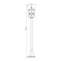 JARDIN kawowa lampa stojąca ogrodowa 100 cm E27 IP44 — rysunek wymiarowy