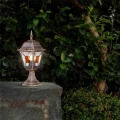 MURANO lampa stojąca ogrodowa antyczny mosiądz 42 cm E27 IP44 – aranżacja na murku