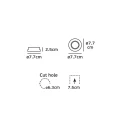 EVE oczko sufitowe 7,7 cm – wymiary