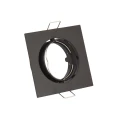 EVE czarne kwadratowe regulowane oczko sufitowe GU10 8,2 cm