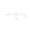 LOOP GL – złoto-czarny moduł LED z kulą 60cm – rysunek wymiarowy