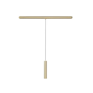 LOOP PE złoto-czarny moduł z lampą wiszącą LED 60cm 7W DALI