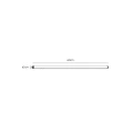 LOOP LIN – złoto-czarny moduł liniowy LED 60cm – rysunek wymiarowy