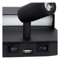 Kinkiet snake LED 5W z gniazdem USB BOXER Czarny LUCIDE 792000830  5411212791535 lampynox noxbox www.lampynox.pl 5.jpg