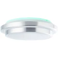 Lampa sufitowa VILMA Biało-srebrna LED 24W Barwa światła zmienna 3000-6000K RGB ściemnialna z pilotem z tylnym podświetleniem Brilliant G97041/58 | 4004353359941 noxbox lampynox www.lampynox.pl