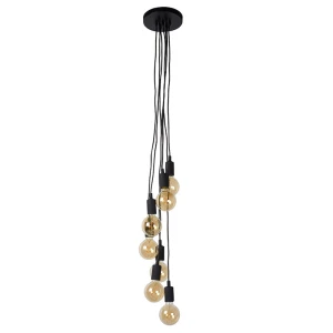 FIX MULTIPLE Czarna 7xE27 Lampa wisząca Lucide 08408/07/30