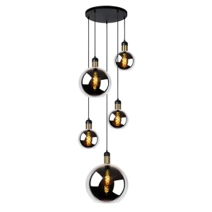 JULIUS Przydymiony śr. 50cm. 5xE27 Lampa wisząca Lucide 34438/05/65