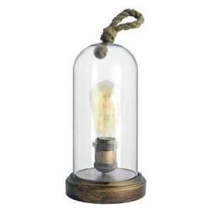VARDE ROPE Złota E27 Lampka stołowa Polux 312396