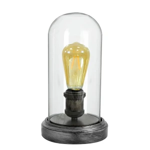 VARDE BLACK Czarna szczotkowana E27 Lampka stołowa Polux 312402