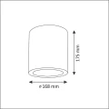 Oprawa natynkowa metalowa okrągła JUPITER 17 MD-5011 Szary śr. 16,8cm Polux 312433  5901508312433 lampynox noxbox www.lampynox.pl 3.jpg
