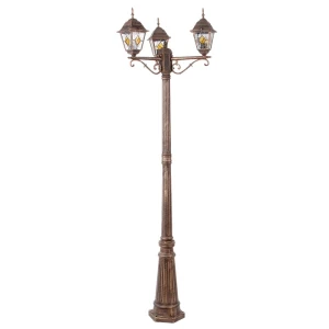 Monaco Antyczne złoto wys. 2,12m IP43 3xE27 Lampa stojąca potrójna Rabalux 8186