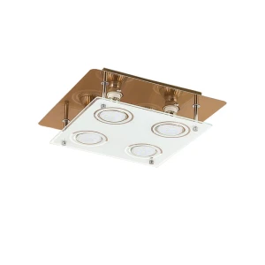 Naomi Kwadrat Brąz 4xGU10 Lampa sufitowa Rabalux 2252
