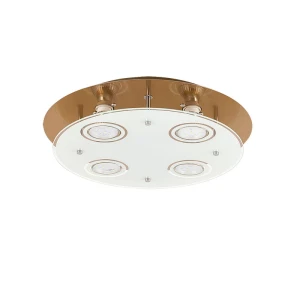 Naomi Okrągła Brąz 4xGU10 Lampa sufitowa Rabalux 2255