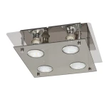 Naomi Kwadrat Przydymiony Chrom 4xGU10 Lampa sufitowa Rabalux 2641