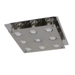 Naomi Kwadrat Przydymiony Chrom 9xGU10 Lampa sufitowa Rabalux 2643