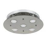 Naomi Okrągła Przydymiony Chrom 5xGU10 Lampa sufitowa Rabalux 2645