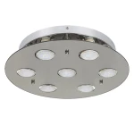 Naomi Okrągła Przydymiony Chrom 7xGU10 Lampa sufitowa Rabalux 2646